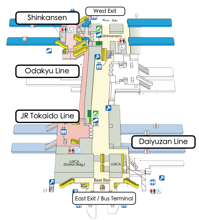 odawara station trains buses